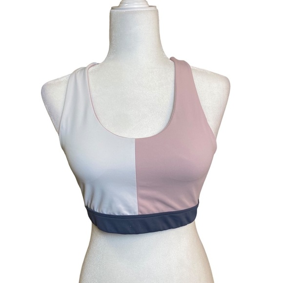 AllFenix Anthropologie Sports Bra‎ Large Racerback Colorblock 3 Toned Athletic - Picture 1 of 14